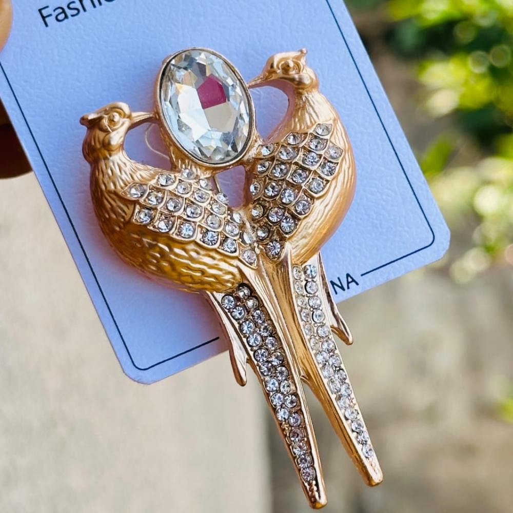 Love Birds Brooch- NWT